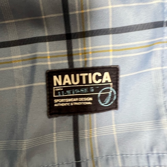 NAUTICA MENS BLUE PLAID SIZE 38 WAIST BERMUDA SHORTS   LIKE NEW - Picture 11 of 13